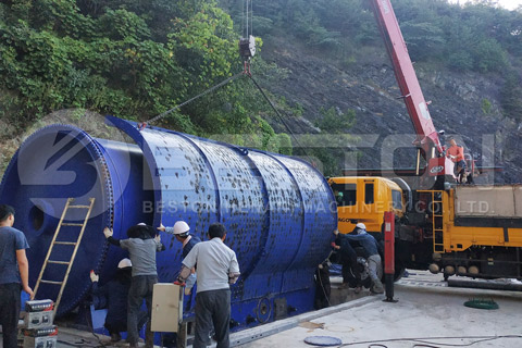 Installation of Beston Tires Recycling Plant