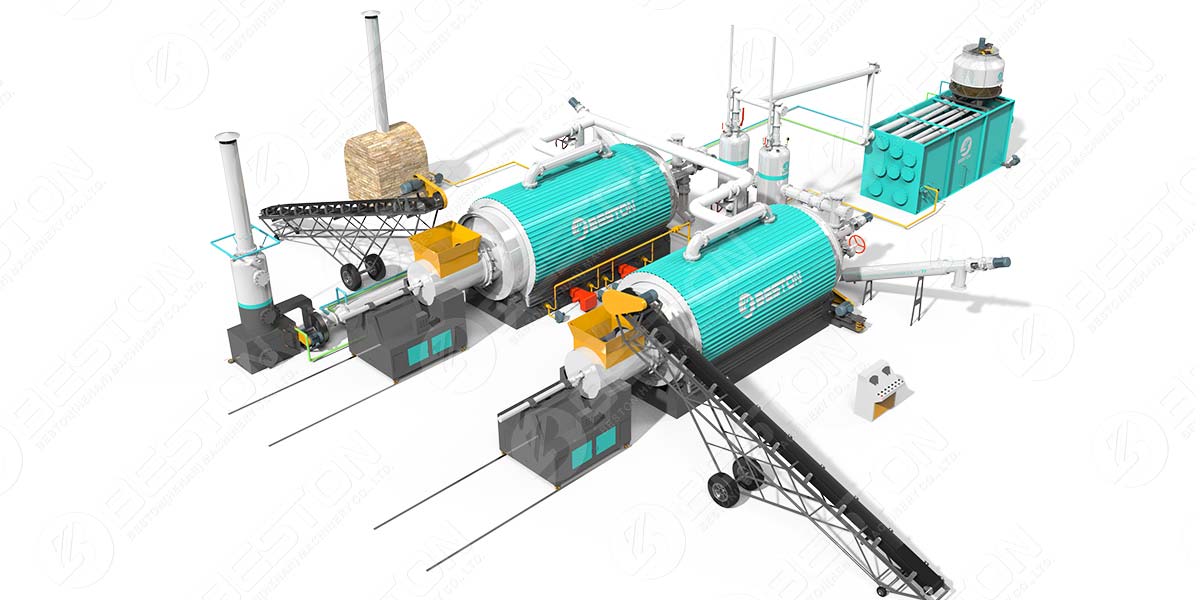 Newly Design Pyrolysis Machine With Two Reactor
